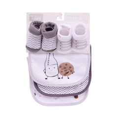 BABY BIB 3PC PACK WITH 2 PAIR BOOTIES MDW-23 CHI 56260 Default Title - MamasJan KidsWear