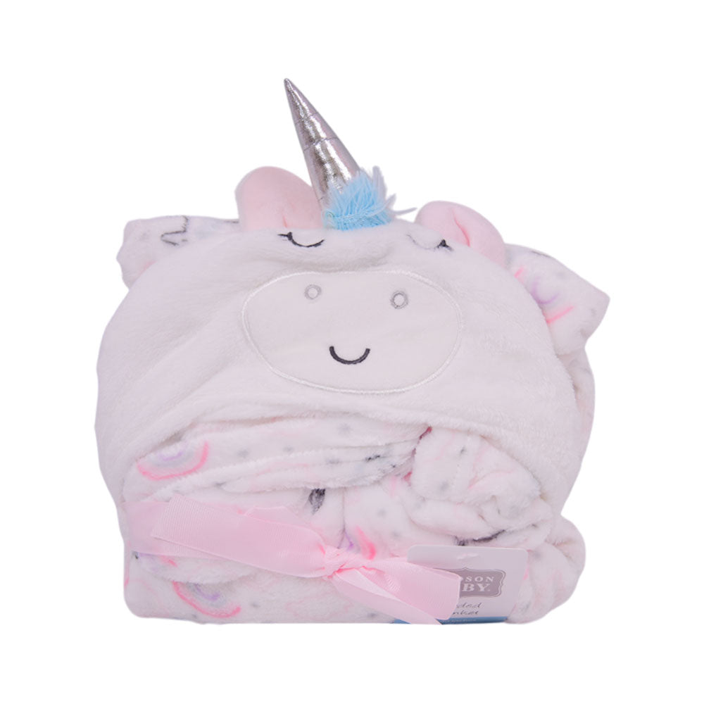 BABY FLEECE WRAPPING SHAWL HOODED MDW-23 CHI 00034CH Default Title - MamasJan KidsWear