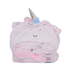 BABY FLEECE WRAPPING SHAWL HOODED MDW-23 CHI 00034CH Default Title - MamasJan KidsWear