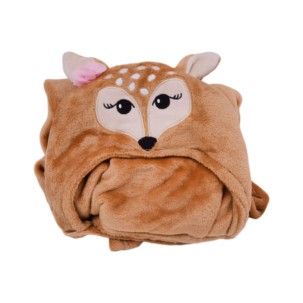 BABY FLEECE WRAPPING SHAWL HOODED MDW-23 CHI 52176 Default Title - MamasJan KidsWear
