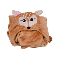 BABY FLEECE WRAPPING SHAWL HOODED MDW-23 CHI 52176 Default Title - MamasJan KidsWear