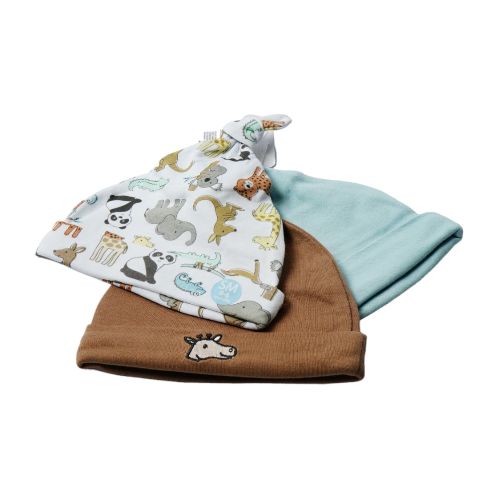 BABY COTTON CAP 3PC PACK MDW-23 CHI 00098CH Default Title - MamasJan KidsWear