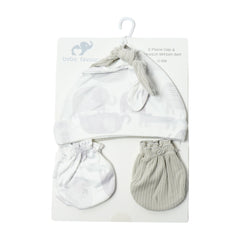 BABY COTTON CAP 2PC PACK W 2 PAIR MITTION MDW-23 CHI BP73529 Default Title - MamasJan KidsWear