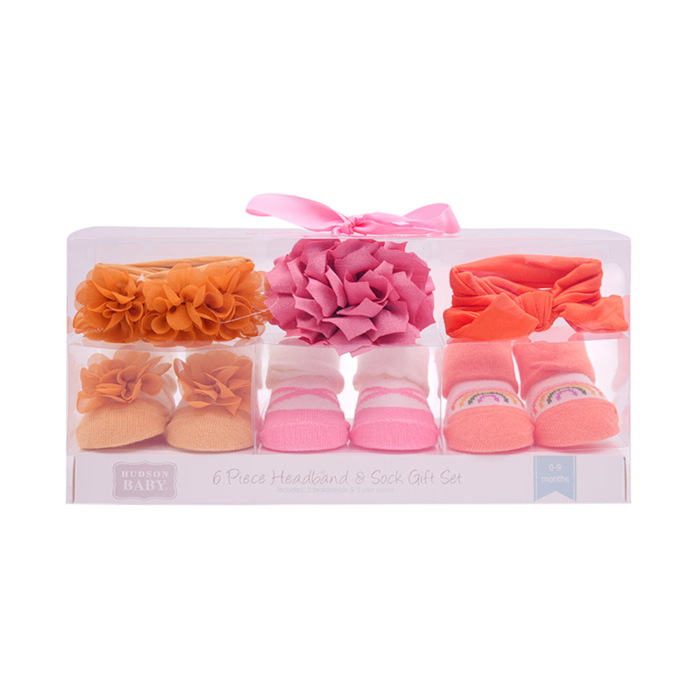 BABY BOOTIES 3 PAIR WITH 3 HEAD BAND MDW-23 CHI 13591CH Default Title - MamasJan KidsWear