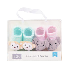 BABY BOOTIES 2 PAIR SET MDW-23 CHI 00638CH Default Title - MamasJan KidsWear
