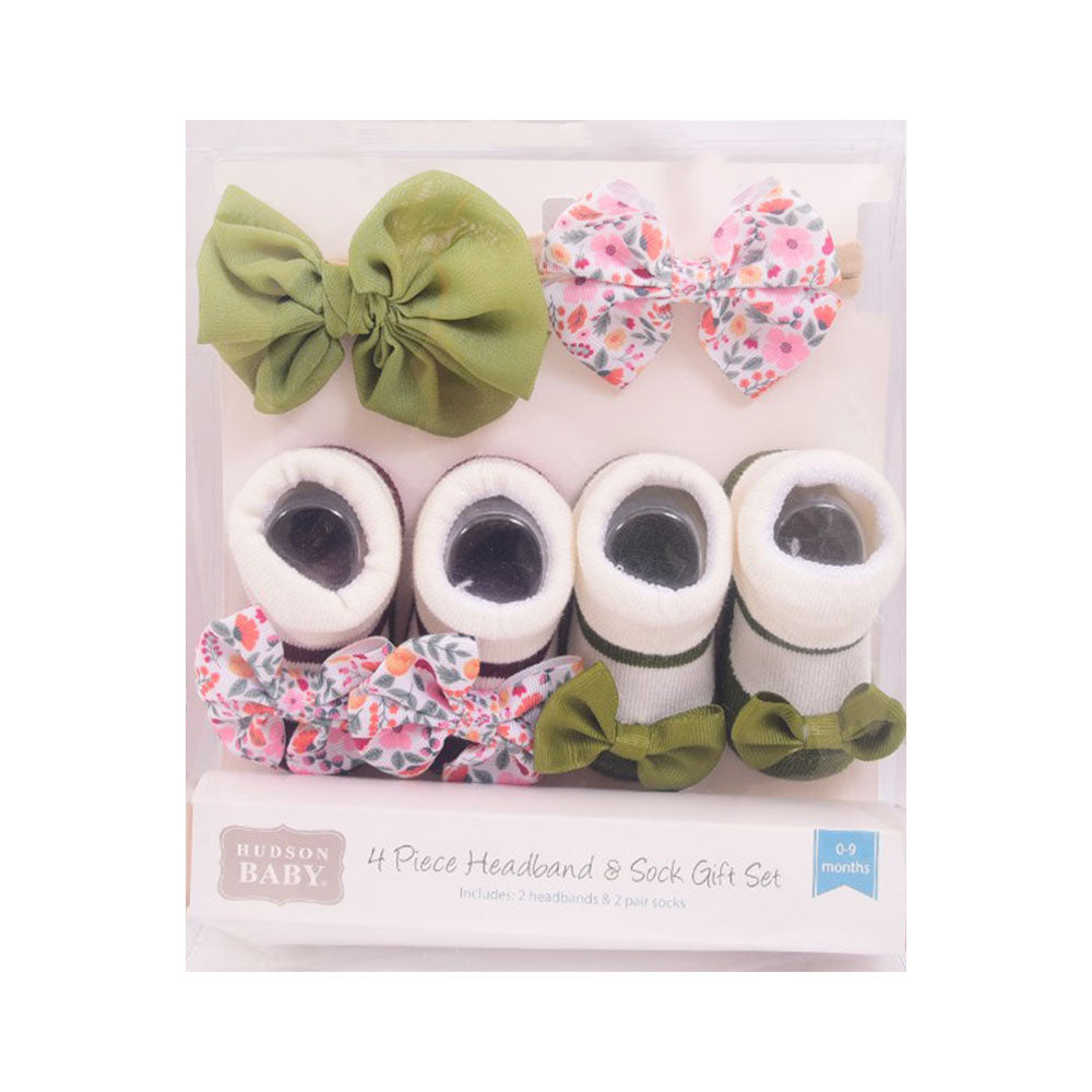 BABY BOOTIES 2 PAIR WITH 2 HEAD BANDS MDW-23 CHI 08018CH Default Title - MamasJan KidsWear