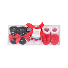 BABY BOOTIES 3 PAIR SET MDW-23 CHI 58294 Default Title - MamasJan KidsWear