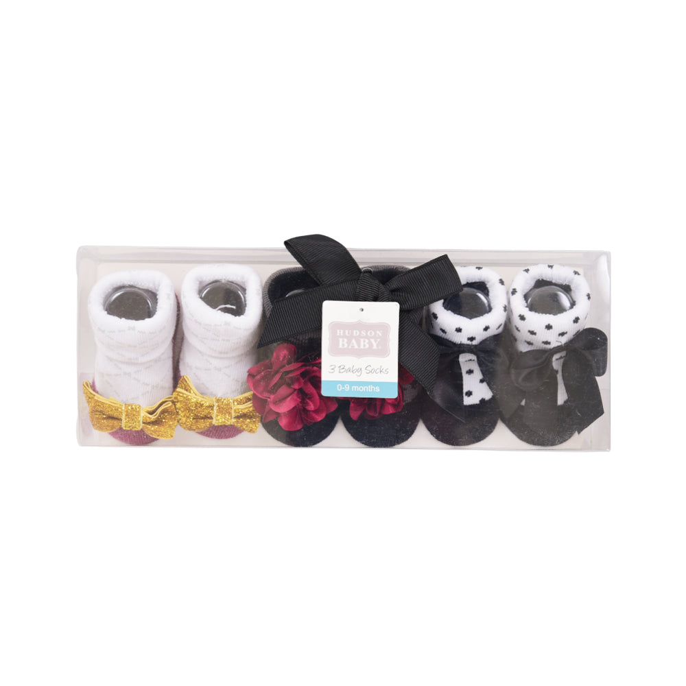 BABY BOOTIES 3 PAIR SET MDW-23 CHI 58263 Default Title - MamasJan KidsWear