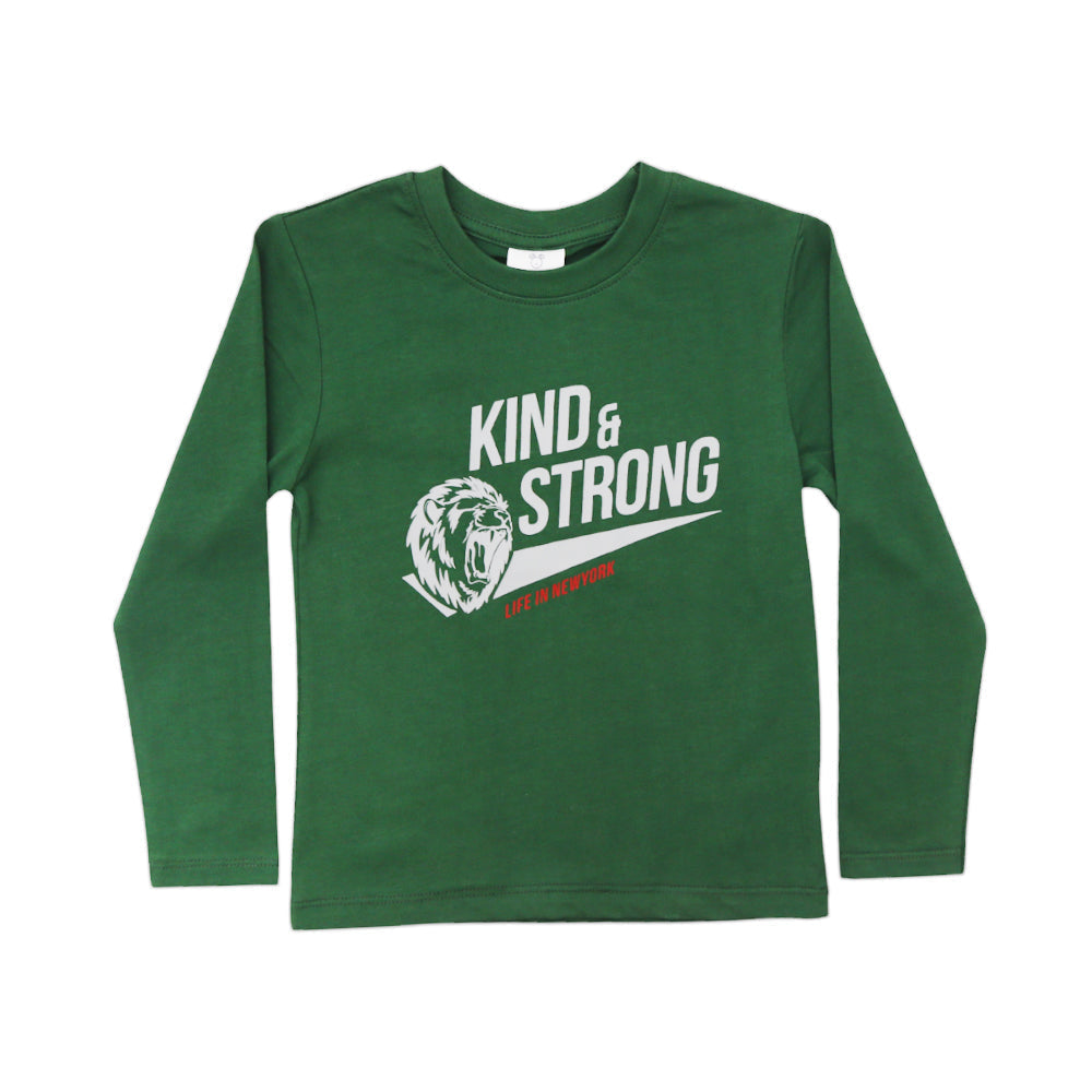 BOYS L/S T-SHIRT HOP & ROLL GREEN MZW-23 3-4 YEAR JB208 Default Title - MamasJan KidsWear