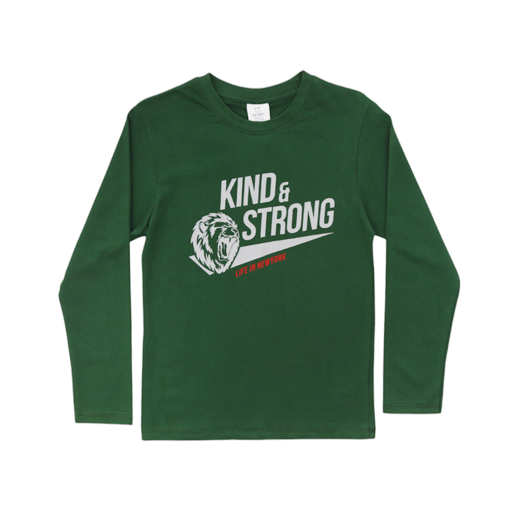 BOYS L/S T-SHIRT HOP & ROLL GREEN MZW-23 7-8 YEAR JB208 Default Title - MamasJan KidsWear