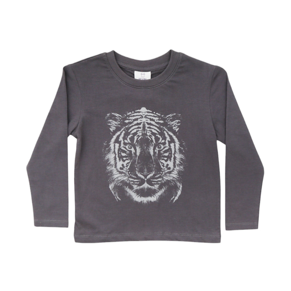 BOYS L/S T-SHIRT HOP & ROLL CHARCOAL MZW-23 2-3 YEAR JB213 Default Title - MamasJan KidsWear