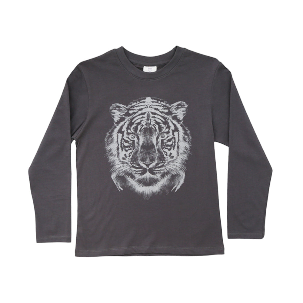 BOYS L/S T-SHIRT HOP & ROLL CHARCOAL MZW-23 6-7 YEAR JB213 Default Title - MamasJan KidsWear