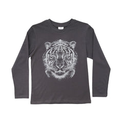 BOYS L/S T-SHIRT HOP & ROLL CHARCOAL MZW-23 6-7 YEAR JB213 Default Title - MamasJan KidsWear