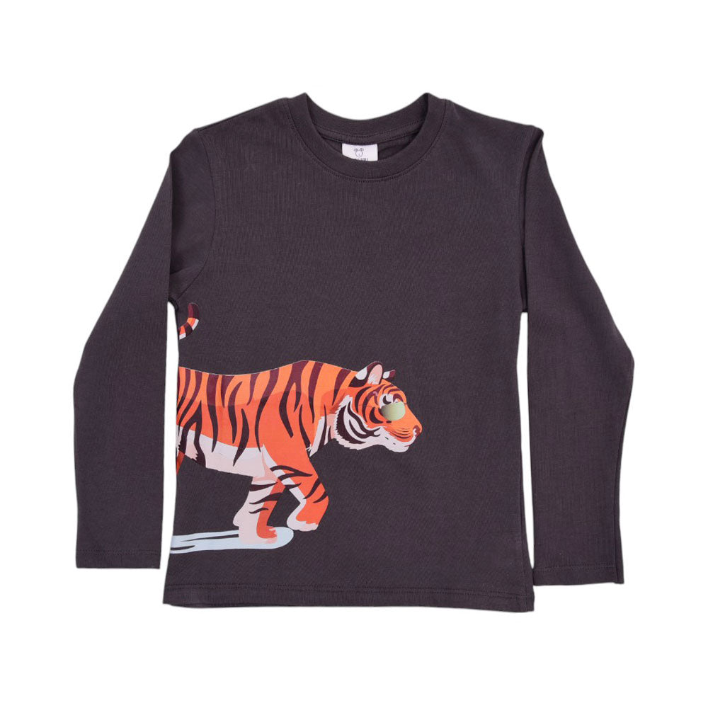 BOYS L/S T SHIRT HOP & ROLL CHARCOAL MZW-23 6-7 YEAR JB210 Default Title - MamasJan KidsWear