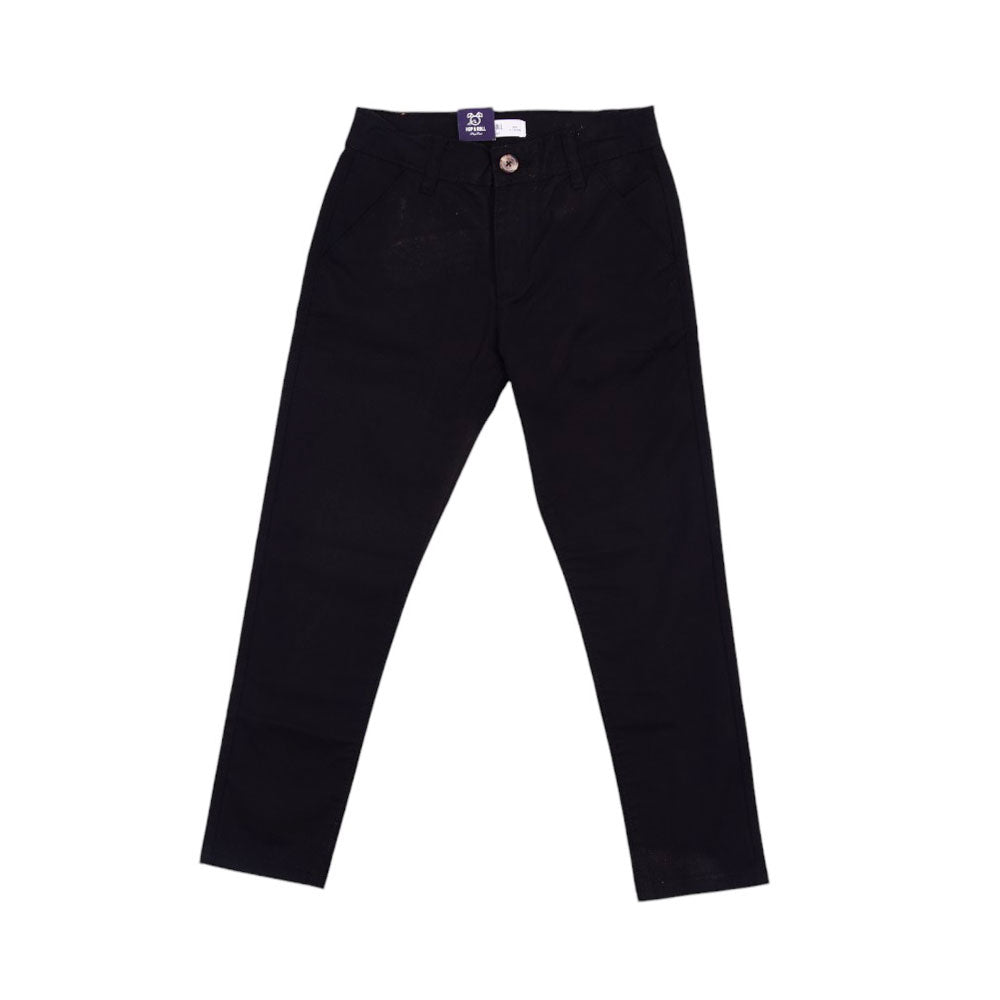 BOYS CHINOS PANTS HOP & ROLL BLACK MZW-23 6-7 YEAR JBC504 Default Title - MamasJan KidsWear