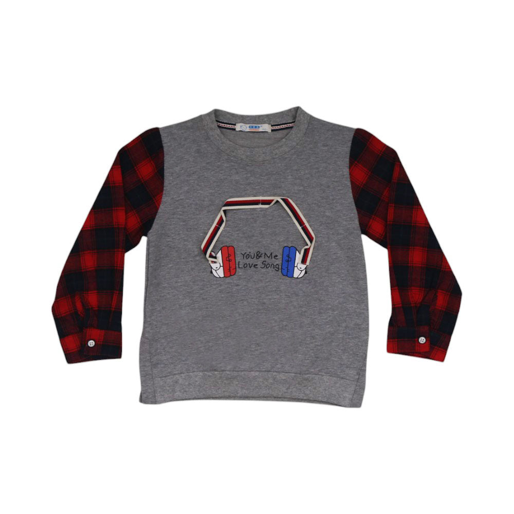 BOYS L/S ROUND NECK T-SHIRT MZW-23 5-6 YEAR 017 Default Title - MamasJan KidsWear