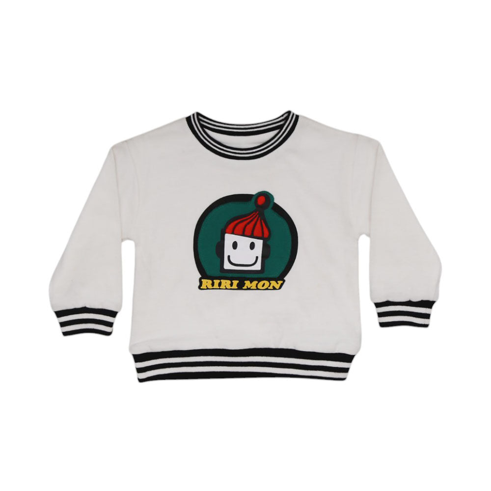 BOYS L/S ROUND NECK T-SHIRT MZW-23 18-24M 028 Default Title - MamasJan KidsWear