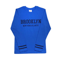 BOYS L/S T-SHIRT HOP & ROLL BLUE MZW-23 6-7 YEAR JB207 Default Title - MamasJan KidsWear