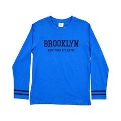 BOYS L/S T-SHIRT HOP & ROLL BLUE MZW-23 9-10 YEAR JB207 Default Title - MamasJan KidsWear
