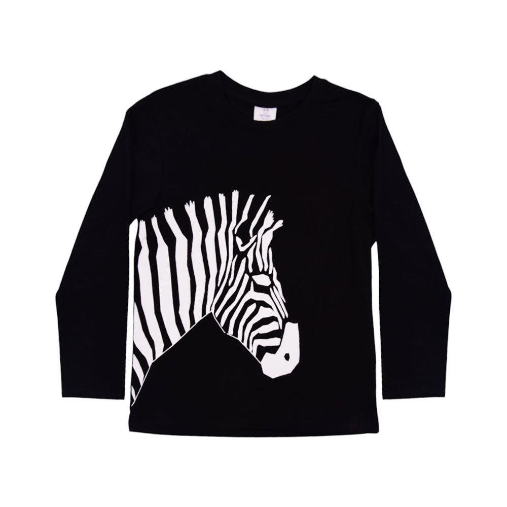 BOYS L/S T-SHIRT HOP & ROLL BLACK MZW-23 7-8 YEAR JB212 Default Title - MamasJan KidsWear