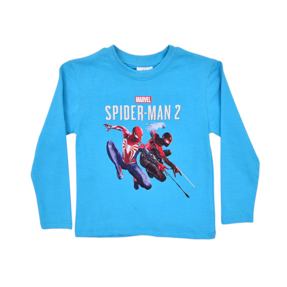 BOYS L/S T-SHIRT HOP & ROLL SKY BLUE MZW-23 2-3 YEAR JB214 Default Title - MamasJan KidsWear