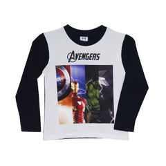 BOYS L/S T-SHIRT HOP & ROLL WHITE MZW-23 2-3 YEAR JB209 Default Title - MamasJan KidsWear