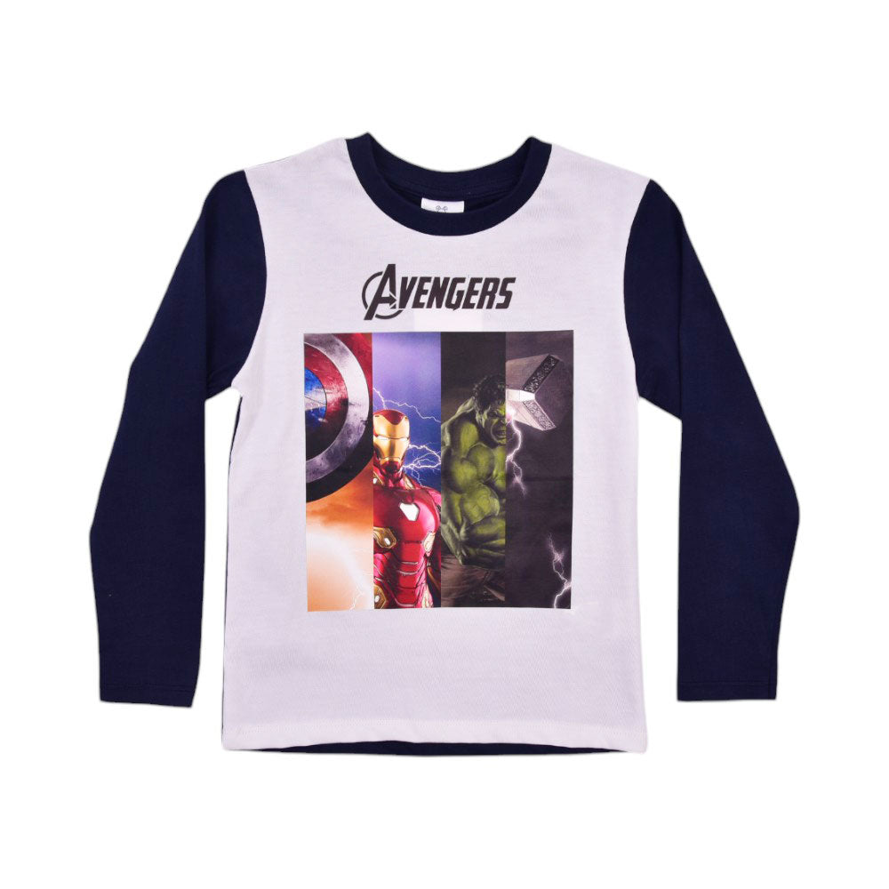 BOYS L/S T-SHIRT HOP & ROLL WHITE MZW-23 4-5 YEAR JB209 Default Title - MamasJan KidsWear