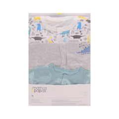 BOYS L/S 3PC SLEEP SUIT M & P MDW-23 9-12M MP01 Default Title - MamasJan KidsWear