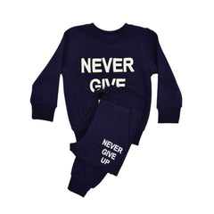 BOYS L/S 2PC TRACK SUIT HOP & ROLL NAVY MZW-23 2-3 YEAR BT20 Default Title - MamasJan KidsWear
