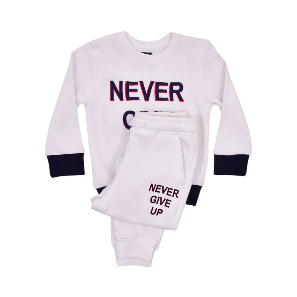 BOYS TRACK SUIT HOP & ROLL WHITE MZW-23 2-3 YEAR BT205 Default Title - MamasJan KidsWear