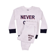 BOYS TRACK SUIT HOP & ROLL WHITE MZW-23 2-3 YEAR BT205 Default Title - MamasJan KidsWear