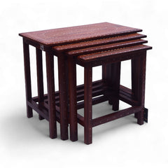 WOODEN TABLE SOLID 4PC SET-1 Default Title - MamasJan Household