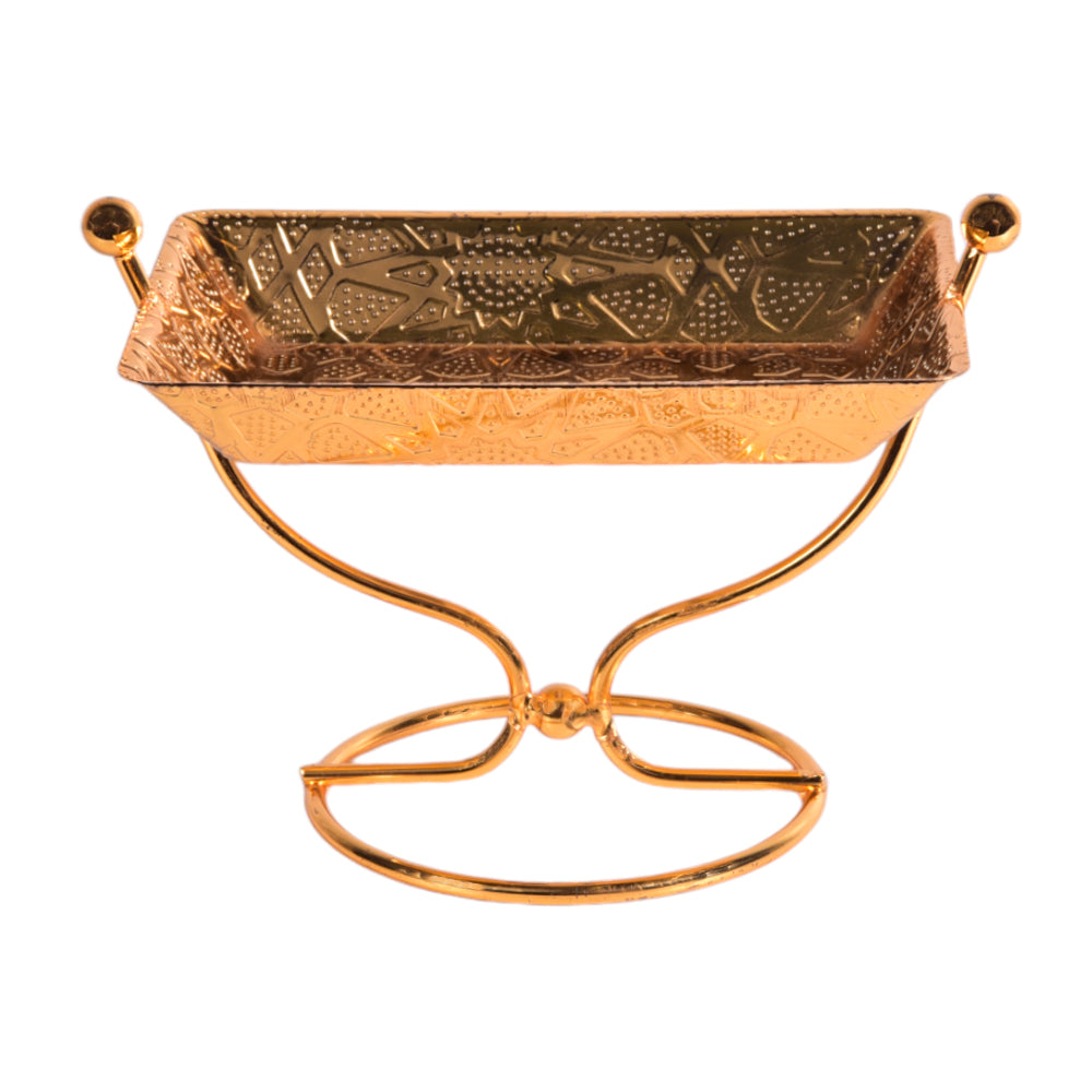 SOAP DISH GOLDEN IR SH033H-3 G-7-9 Default Title - MamasJan Decoration