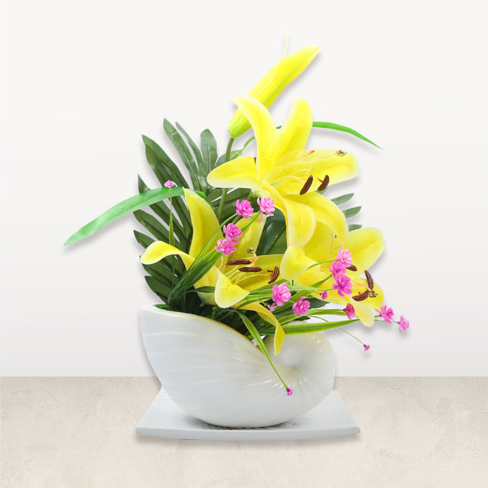 ARTIFICIAL FLOWER POT IR ADF1-5 Default Title - MamasJan Decoration