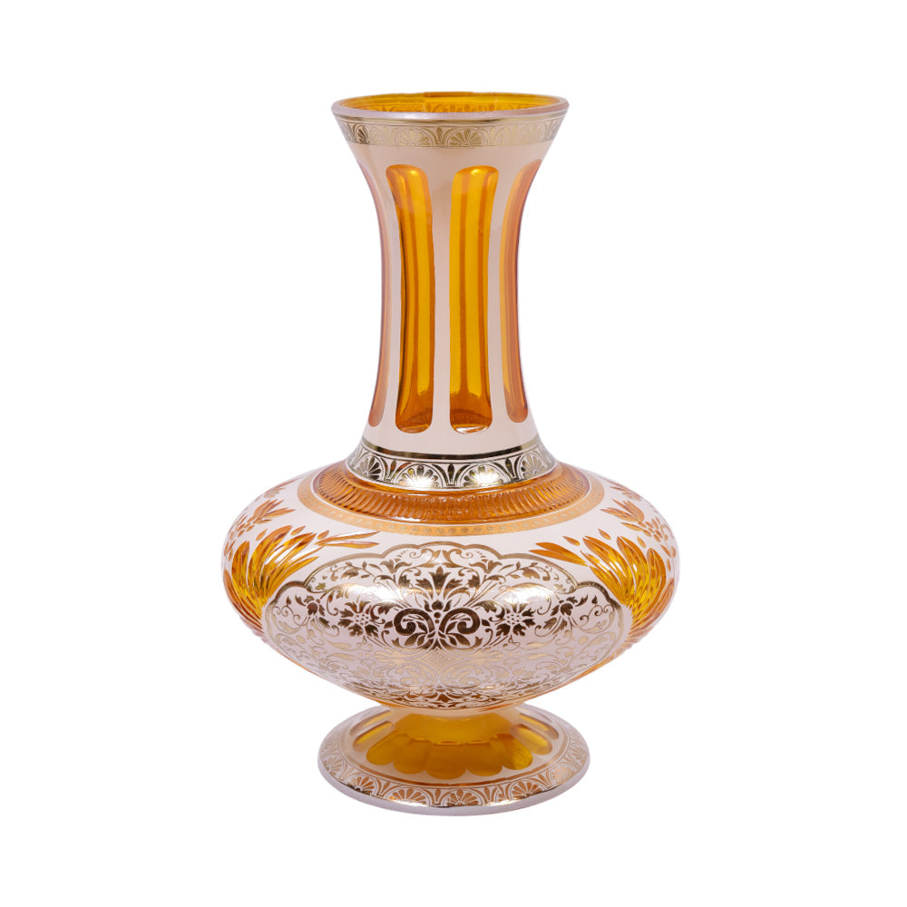 VASE CRYSTAL BRASS IR 2008 J303-2-H13/A25 Default Title - MamasJan Decoration