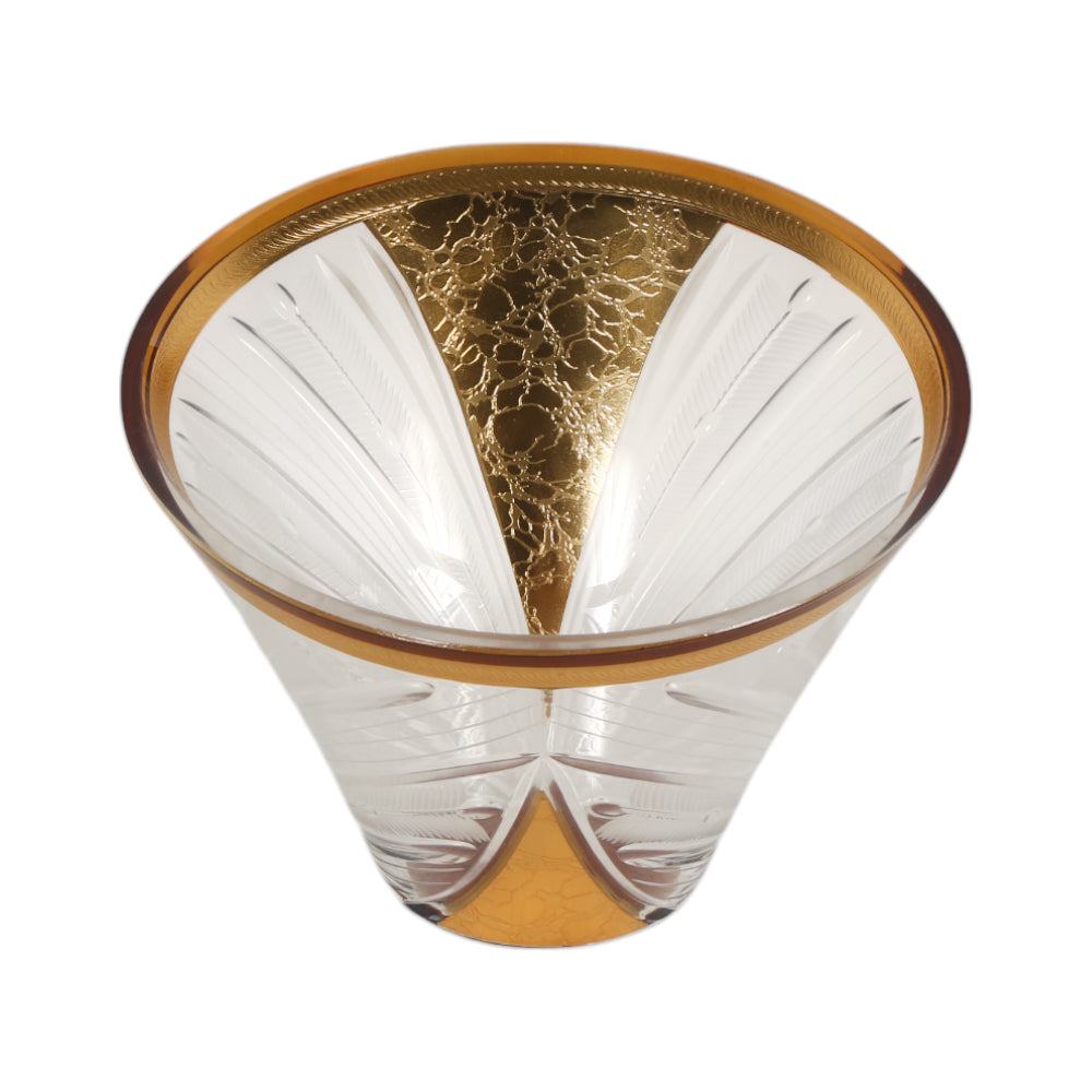 BOWL CRYSTAL BRASS IR B-33001 JSA05-A19 Default Title - MamasJan Decoration