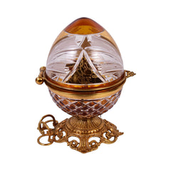 BOWL CANDY CRYSTAL BRASS IR E7-C26014-1 JSA05-A19 Default Title - MamasJan Decoration