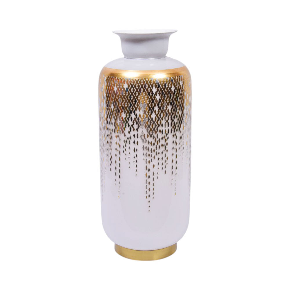 VASE CRYSTAL BRASS IR SA-M80546-1 JS1819-D24-5 Default Title - MamasJan Decoration