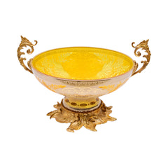 BOWL CRYSTAL BRASS IR TH-B86-3043 J303-2-H13/A25 Default Title - MamasJan Decoration
