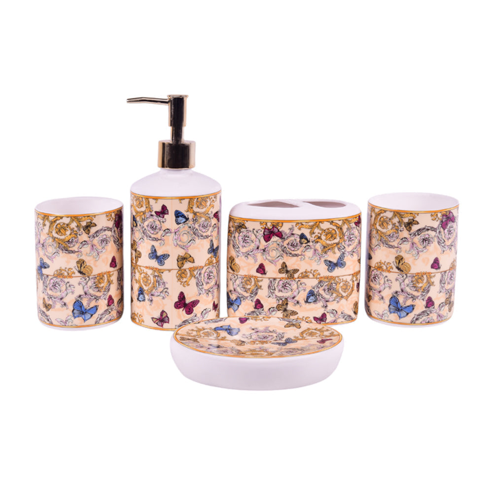 BATH ROOM SET 5PC ROYAL BISTRO IR K061-5-665H Default Title - MamasJan Decoration