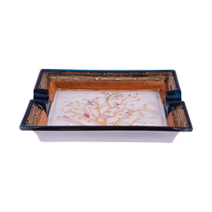 ASHTRAY CRYSTAL BRASS IR 1113 JS1818-D25-5 Default Title - MamasJan Decoration