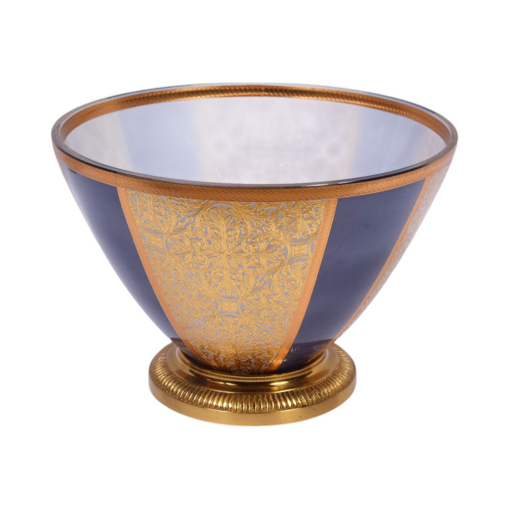 BOWL CRYSTAL BRASS IR E8-B3027-1 JS111-D14-5 Default Title - MamasJan Decoration
