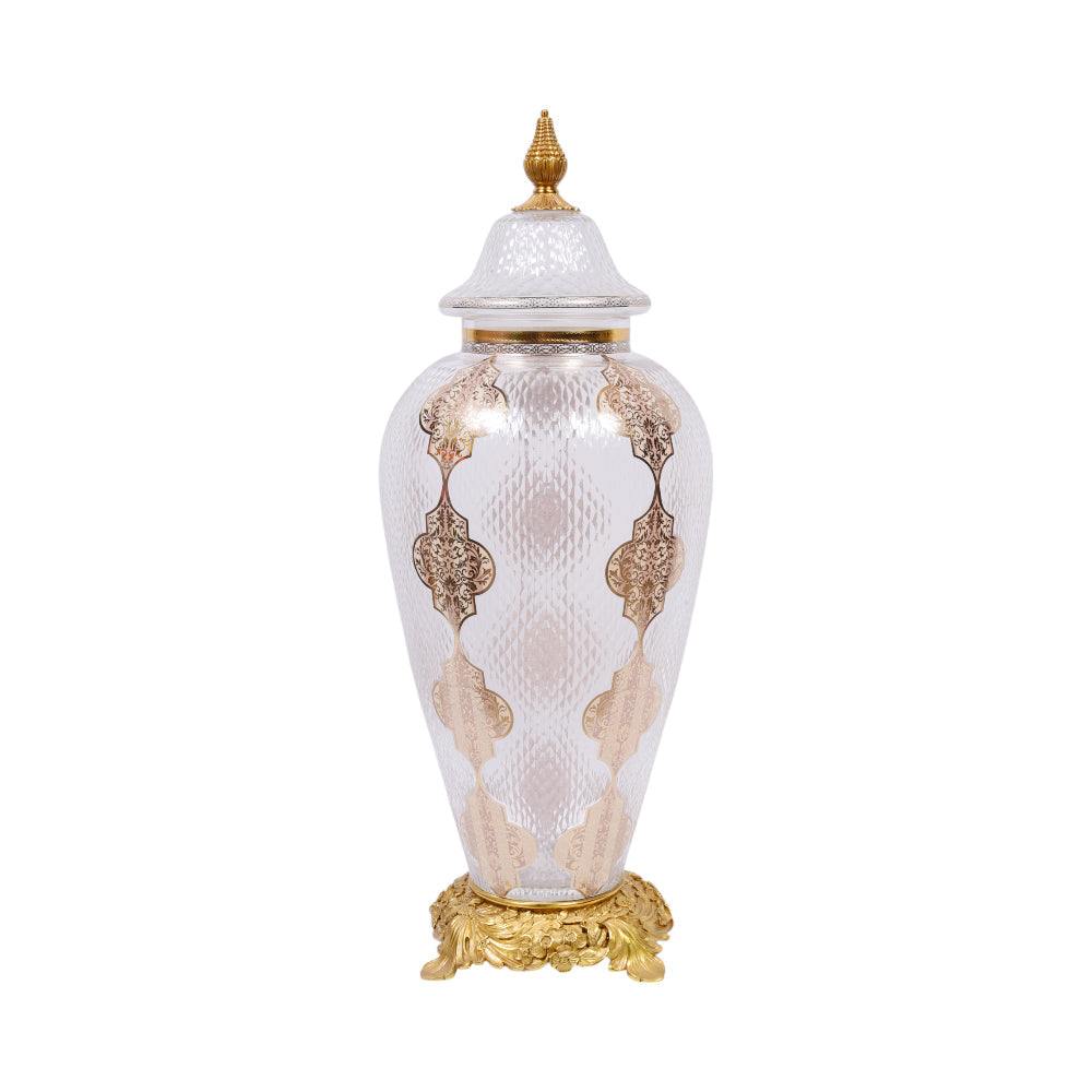 BOWL CANDY CRYSTAL BRASS IR E8-J2054-1 JSB02-20 Default Title - MamasJan Decoration