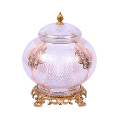 BOWL CANDY CRYSTAL BRASS IR E8-J22047-3 JSB02-20 Default Title - MamasJan Decoration