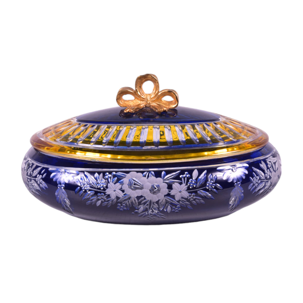 BOWL CANDY CRYSTAL BRASS IR EC6023-1 JC209-712 Default Title - MamasJan Decoration