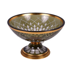 BOWL CRYSTAL BRASS IR E9-B1112M-1 JSC23-837 Default Title - MamasJan Decoration