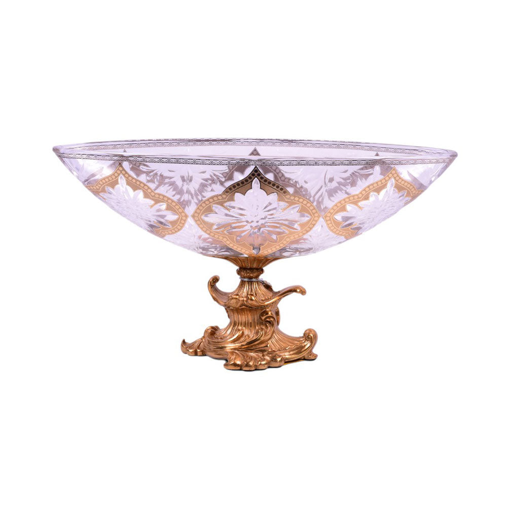 BOWL CRYSTAL BRASS IR E9-B3038-1 EAC-151B1-20 Default Title - MamasJan Decoration