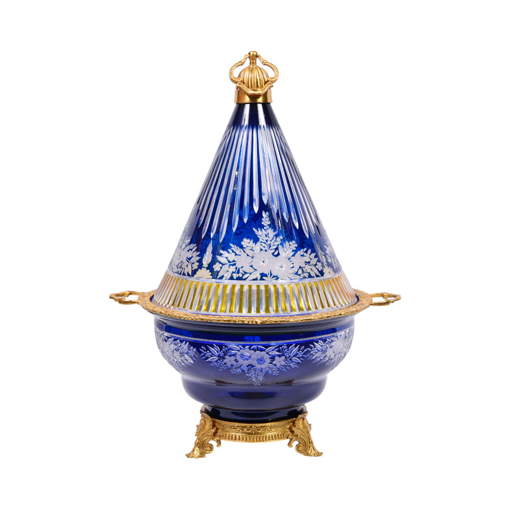 BOWL CANDY CRYSTAL BRASS IR M1-303101 JC209-712 Default Title - MamasJan Decoration