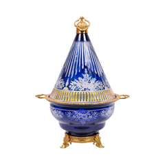 BOWL CANDY CRYSTAL BRASS IR M1-303101 JC209-712 Default Title - MamasJan Decoration