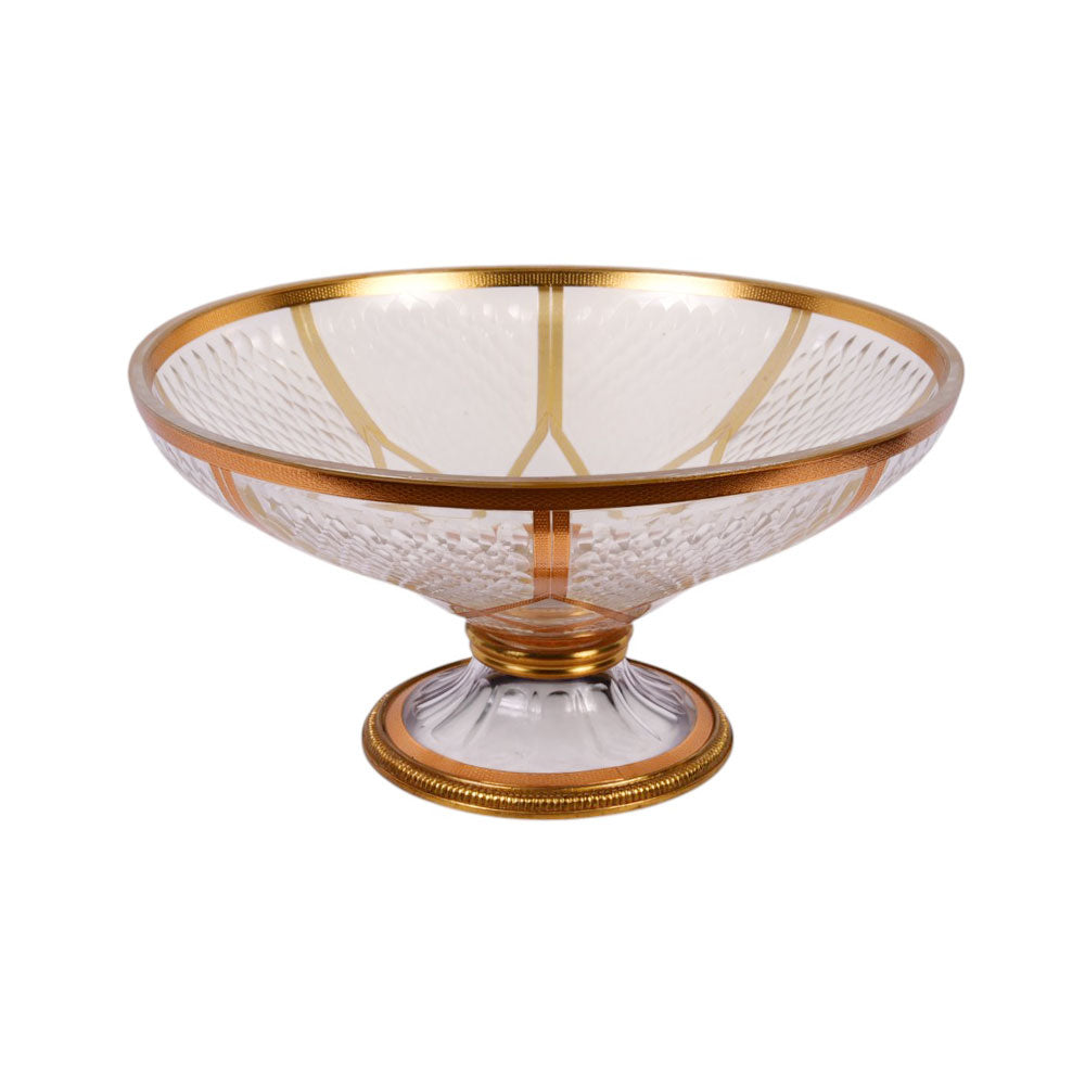BOWL CRYSTAL BRASS IR E9-B3047-2 JSA09-20 Default Title - MamasJan Decoration